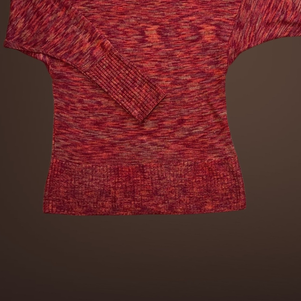 Women's Lucky Brand Sparrow Space Dye Sweater, Red, Size Large. - Picture 7 of 8